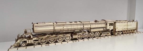 Western Union UP400 (4-8-8-4) Big Boy tender as a 3D wooden model